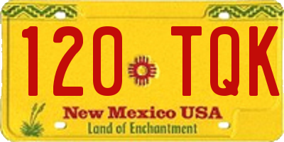 NM license plate 120TQK