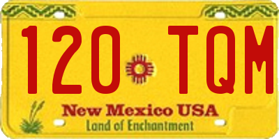 NM license plate 120TQM