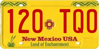 NM license plate 120TQO