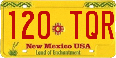 NM license plate 120TQR