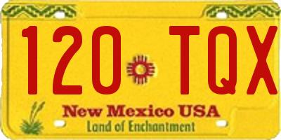 NM license plate 120TQX