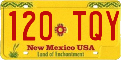NM license plate 120TQY