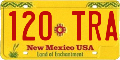 NM license plate 120TRA