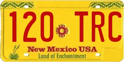 NM license plate 120TRC