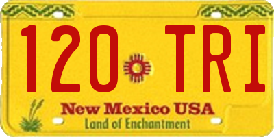 NM license plate 120TRI
