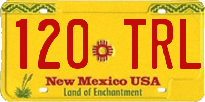 NM license plate 120TRL