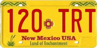 NM license plate 120TRT