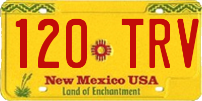 NM license plate 120TRV