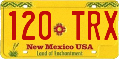 NM license plate 120TRX