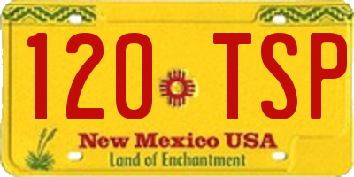 NM license plate 120TSP