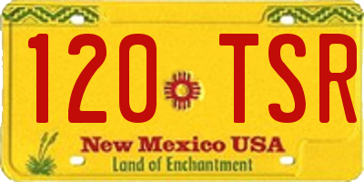 NM license plate 120TSR