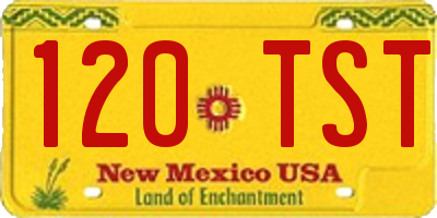 NM license plate 120TST