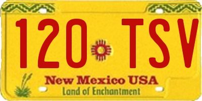 NM license plate 120TSV