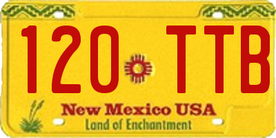 NM license plate 120TTB