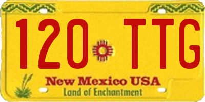 NM license plate 120TTG