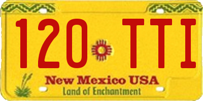 NM license plate 120TTI
