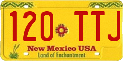 NM license plate 120TTJ