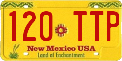 NM license plate 120TTP