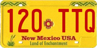 NM license plate 120TTQ
