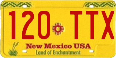NM license plate 120TTX