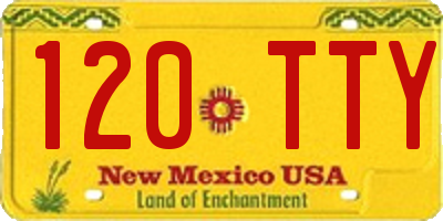 NM license plate 120TTY