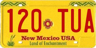NM license plate 120TUA