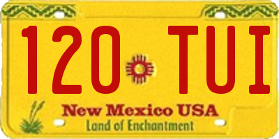 NM license plate 120TUI