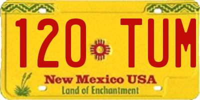 NM license plate 120TUM