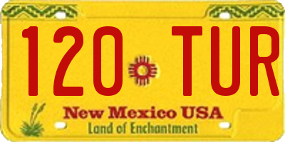 NM license plate 120TUR