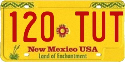 NM license plate 120TUT