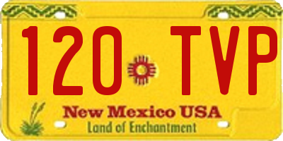 NM license plate 120TVP