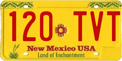 NM license plate 120TVT