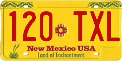 NM license plate 120TXL