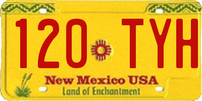 NM license plate 120TYH