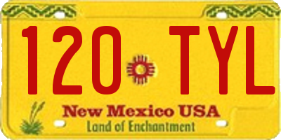 NM license plate 120TYL