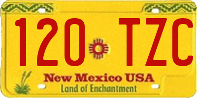 NM license plate 120TZC