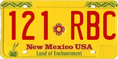 NM license plate 121RBC