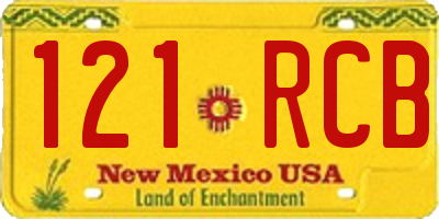 NM license plate 121RCB
