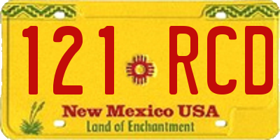 NM license plate 121RCD