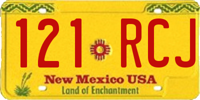 NM license plate 121RCJ
