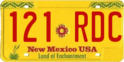 NM license plate 121RDC
