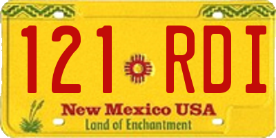 NM license plate 121RDI