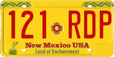 NM license plate 121RDP