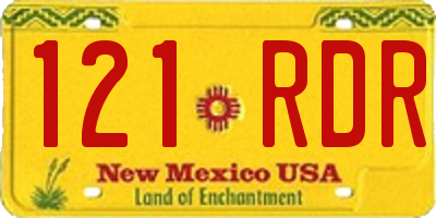 NM license plate 121RDR