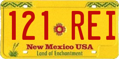NM license plate 121REI