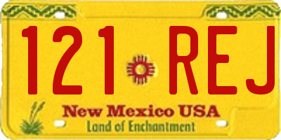 NM license plate 121REJ