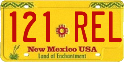 NM license plate 121REL