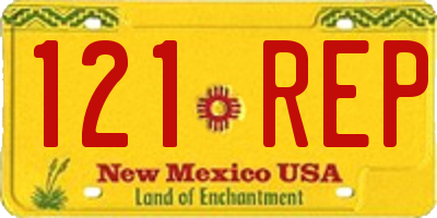 NM license plate 121REP