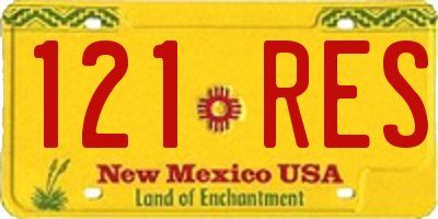 NM license plate 121RES