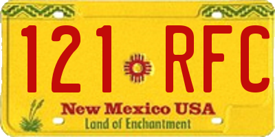 NM license plate 121RFC